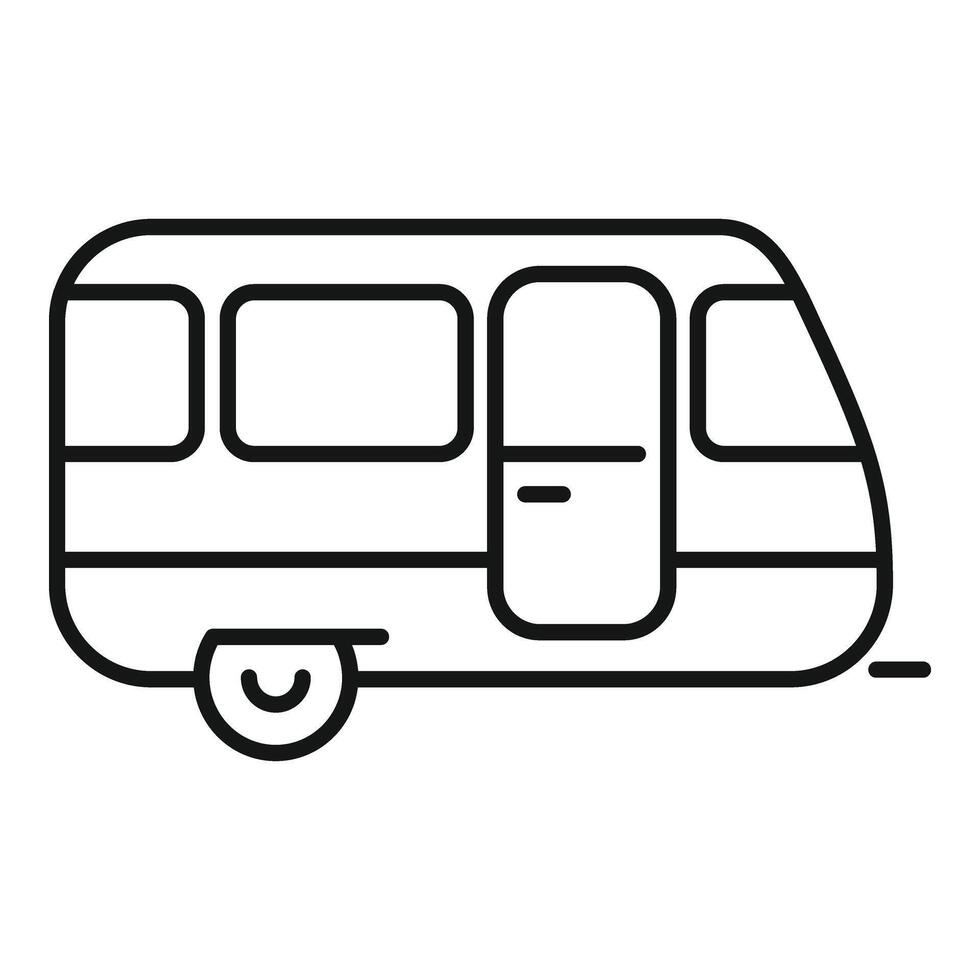 Travel trailer icon outline vector. Protection safety vector