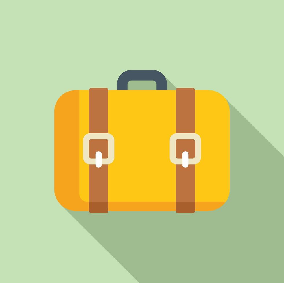 Travel bag icon flat vector. Safety life health vector