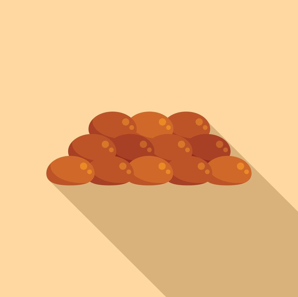 Food lentil icon flat vector. Farming eco product vector