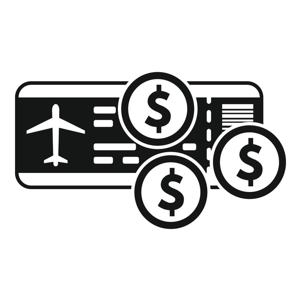 Retirement airplane ticket icon simple vector. Safety insurance vector