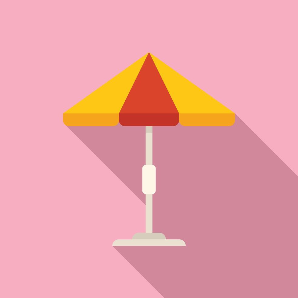 Beach umbrella icon flat vector. Care sun people vector