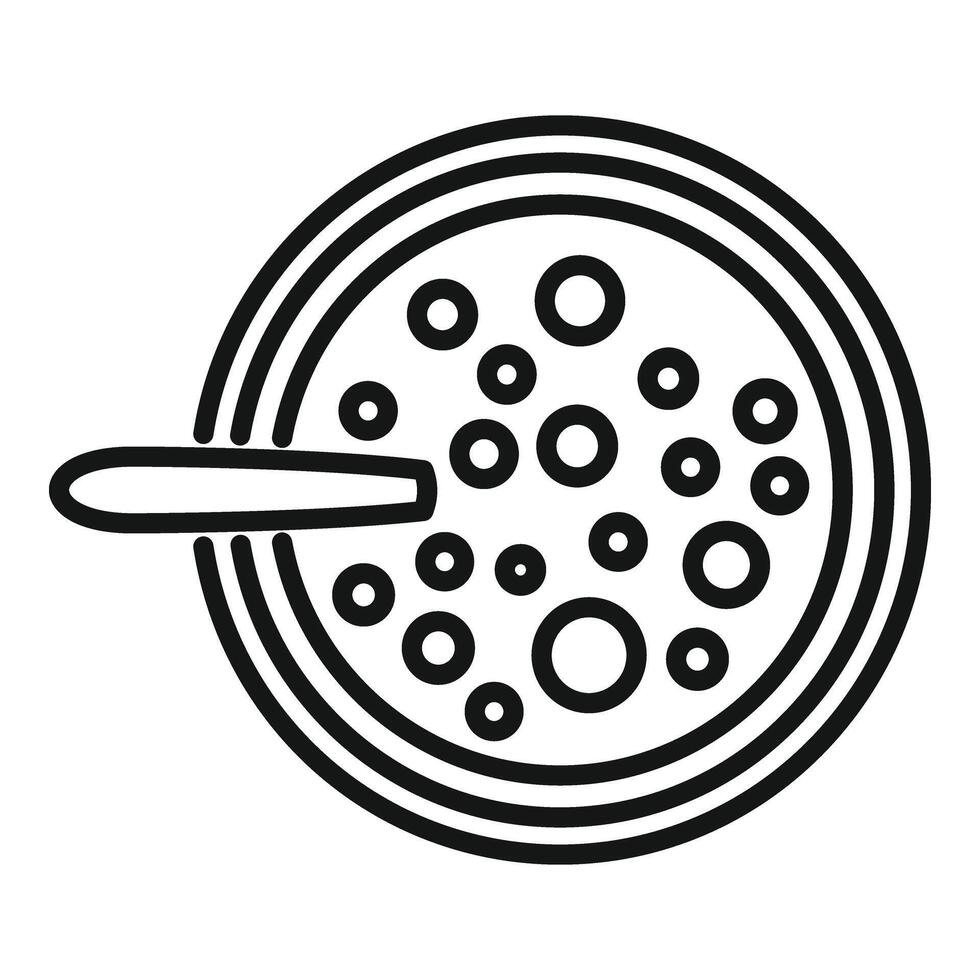 Soup protein market icon outline vector. Sesame grain vector