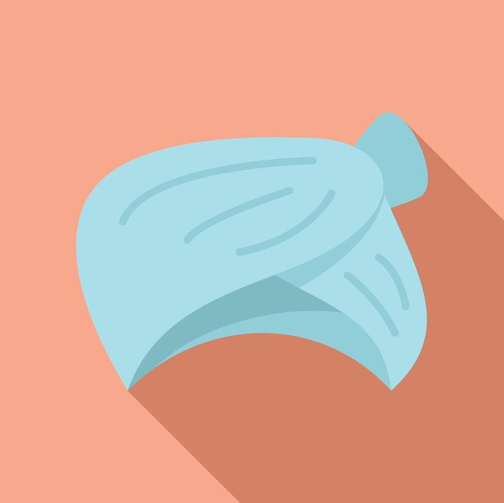 Farm muslim turban icon flat vector. Head sultan vector