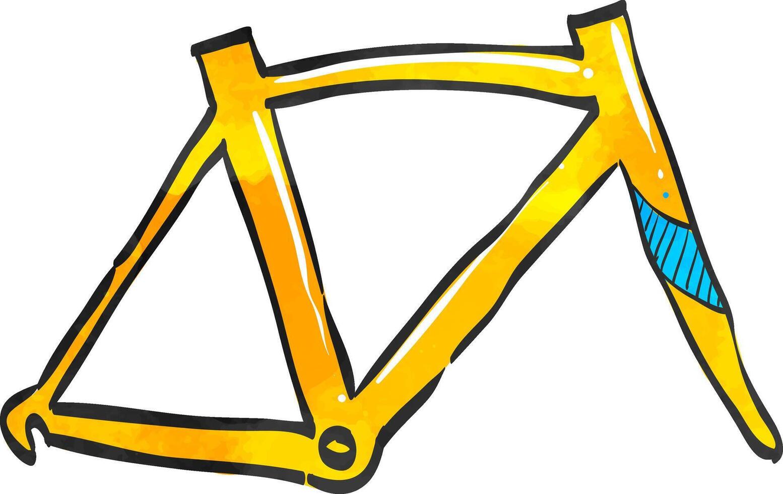 bicicleta marco icono en color dibujo. deporte transporte ocio Talla adecuado vector