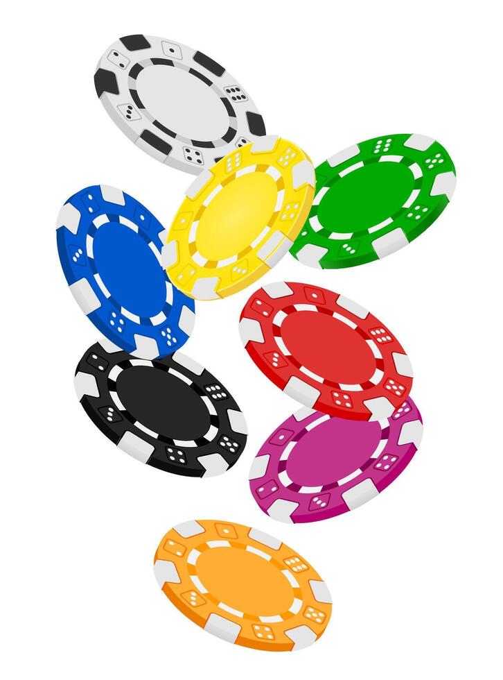 casino chips stock vector illustration isolated on white background