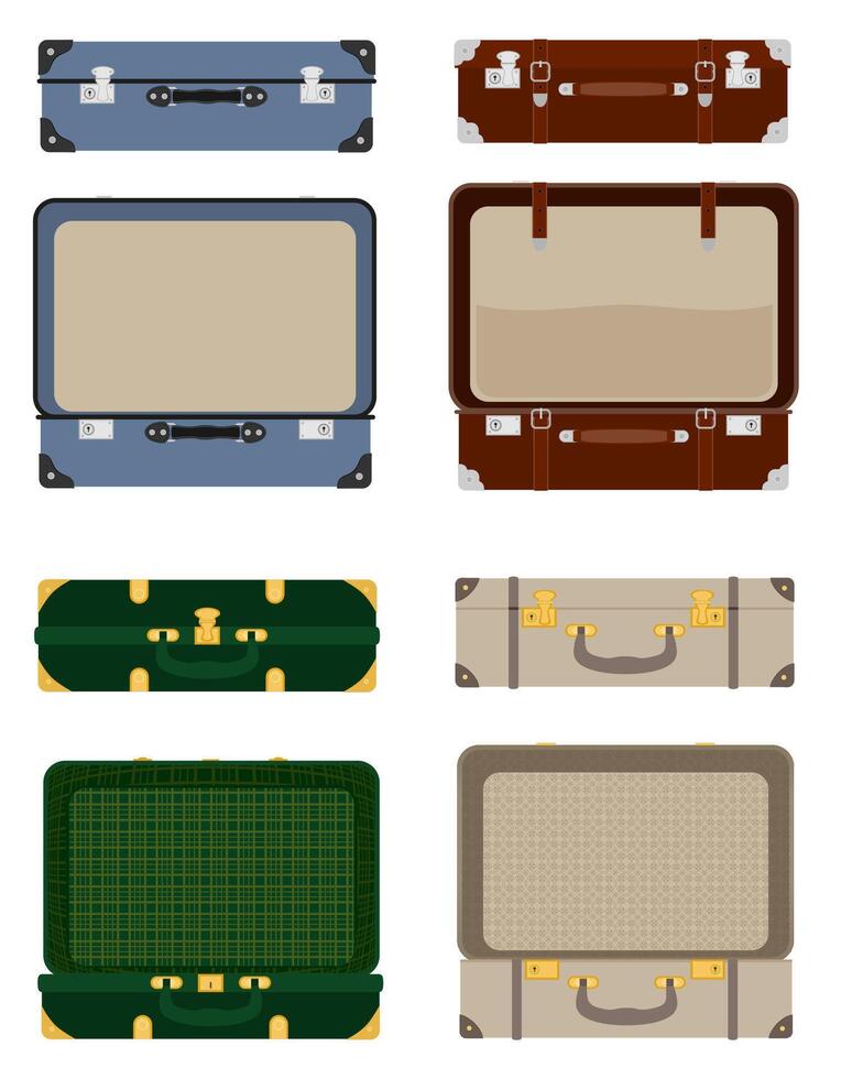 travel suitcases stock vector illustration isolated on white background