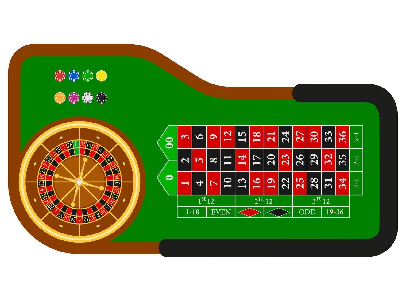 casino roulette stock vector illustration isolated on white background