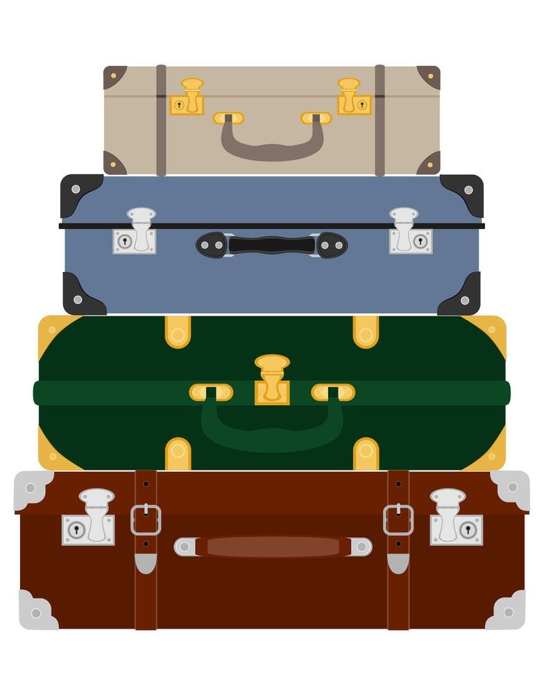 travel suitcases stock vector illustration isolated on white background