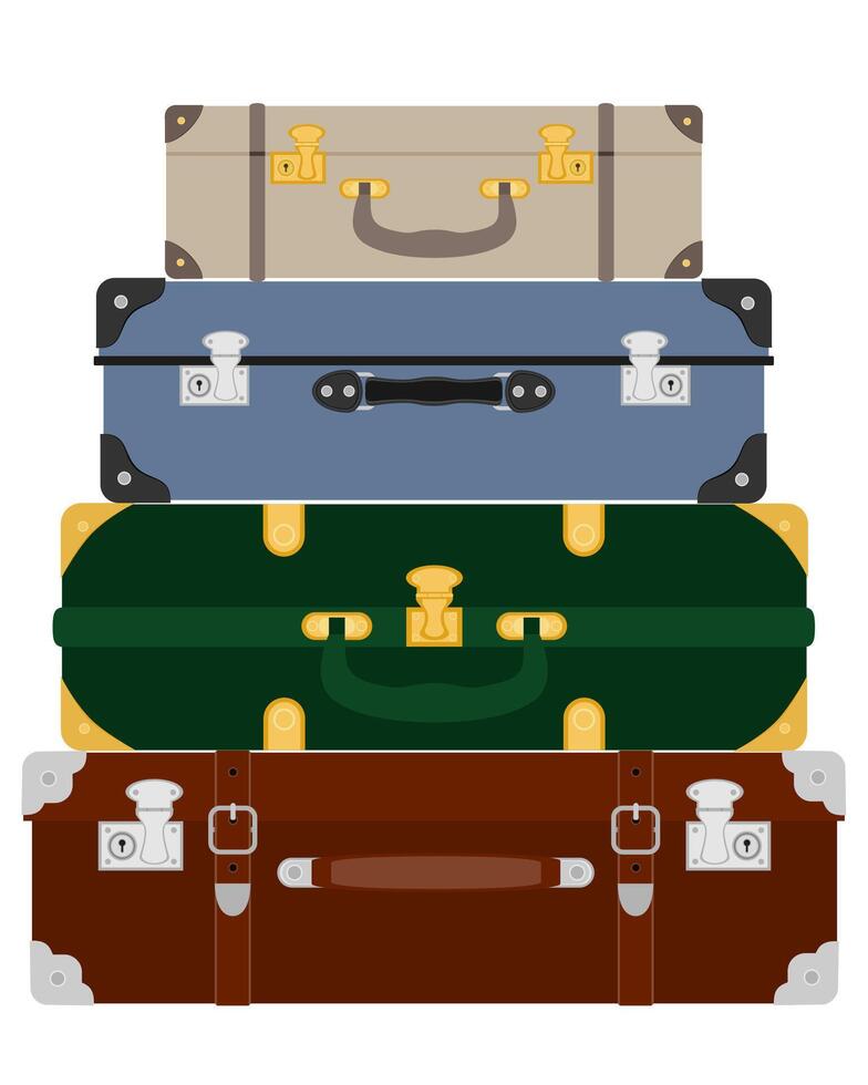 travel suitcases stock vector illustration isolated on white background