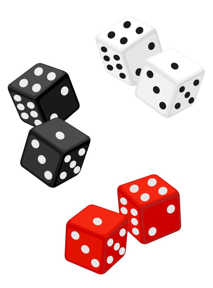 casino dice stock vector illustration isolated on white background