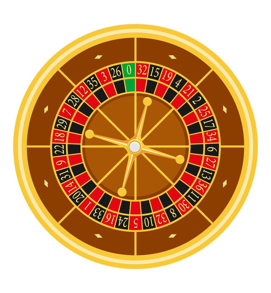 casino ruleta valores vector ilustración aislado en blanco antecedentes