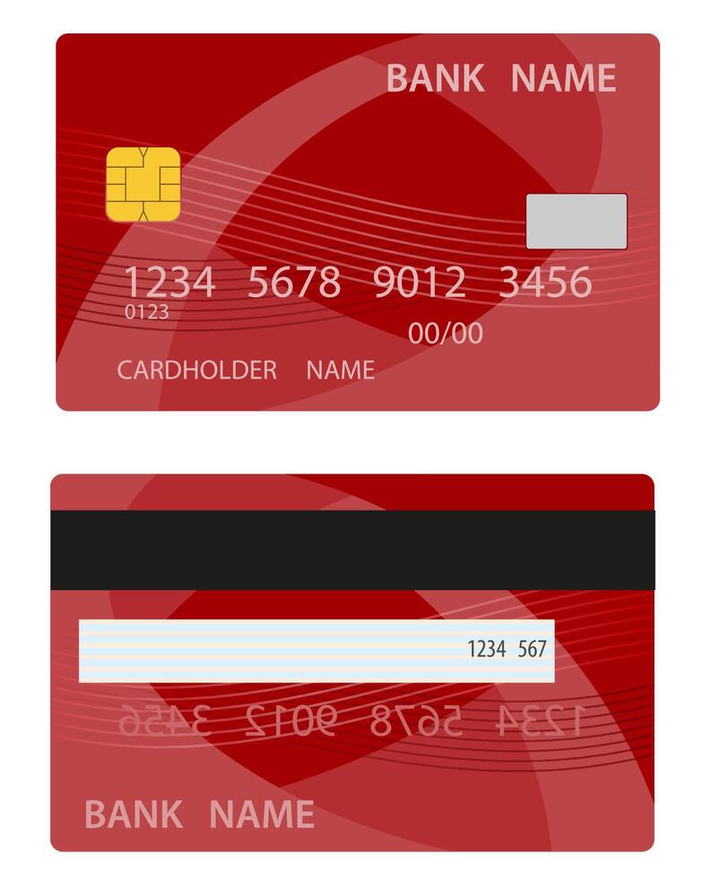 bank plastic card stock vector illustration isolated on white background