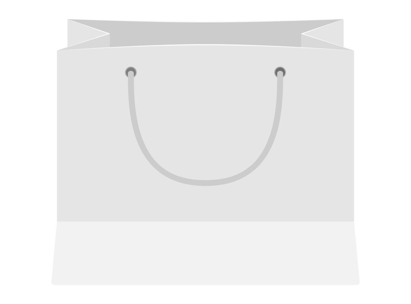 white paper shopping bag stock vector illustration isolated on background