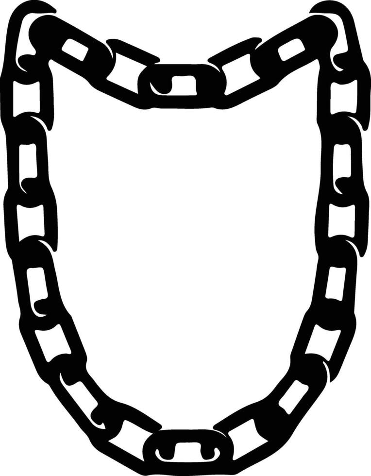 Chain icon  black silhouette vector