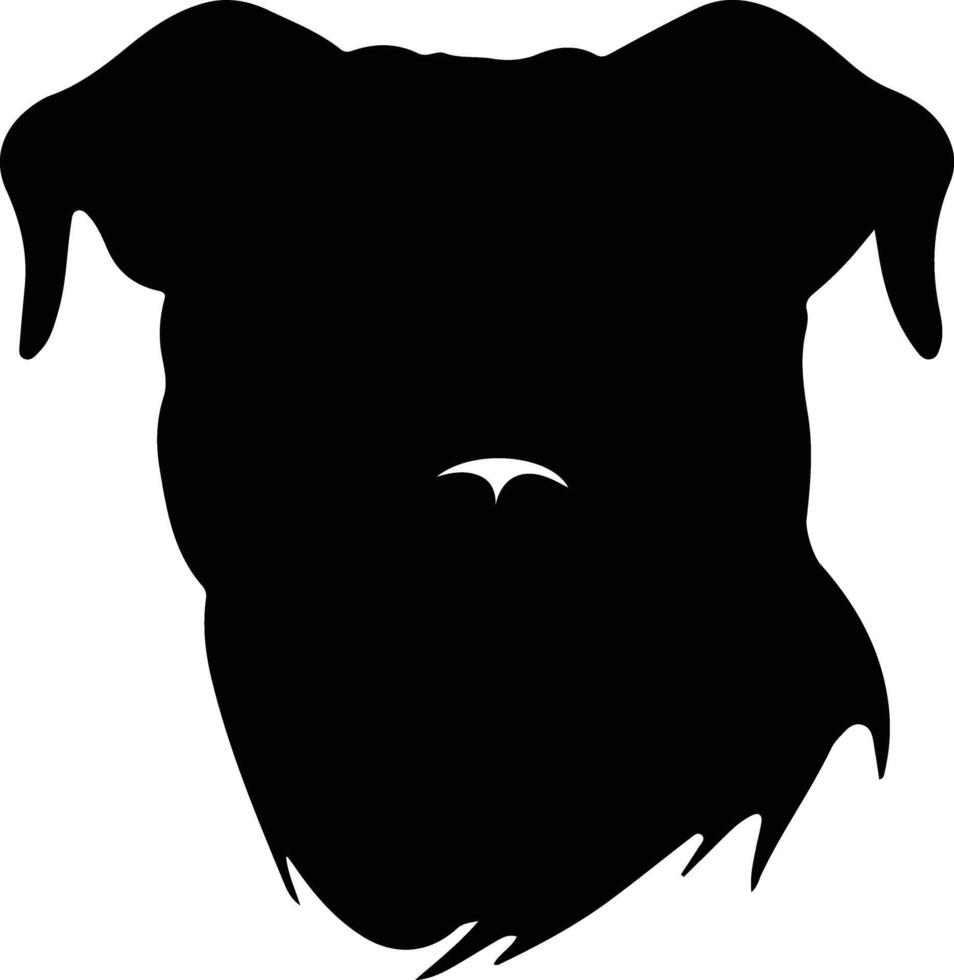 Staffordshire Bull Terrier  silhouette portrait vector