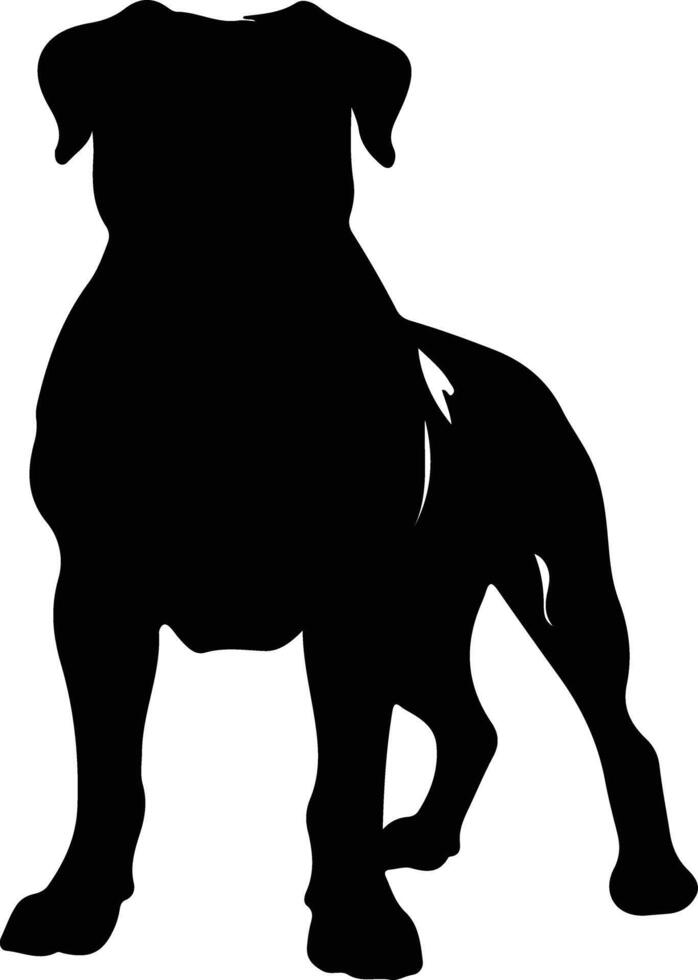 presa canario negro silueta vector