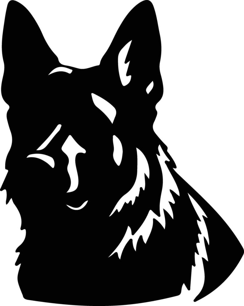 German Shepherd   black silhouette vector