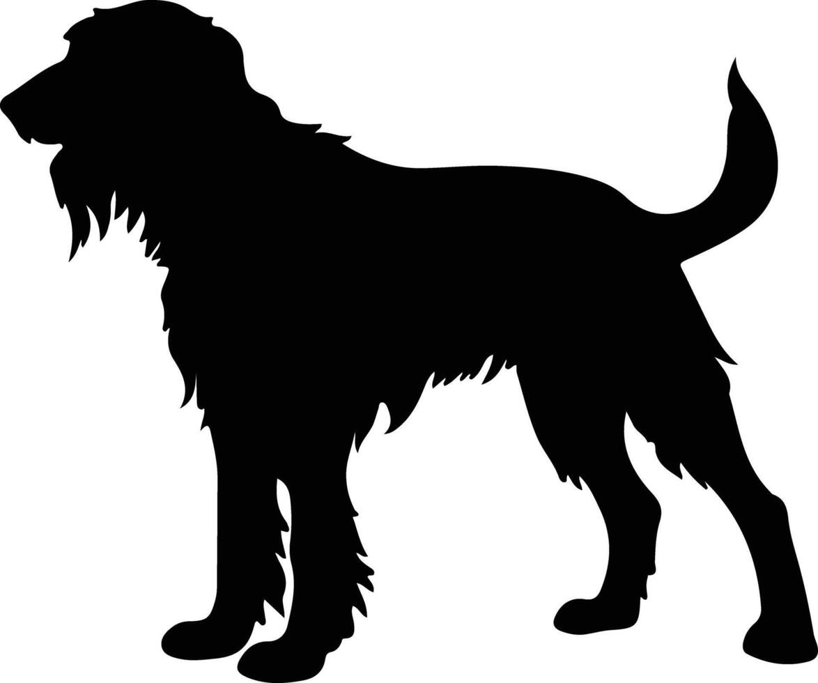 irlandesa perro lobo negro silueta vector