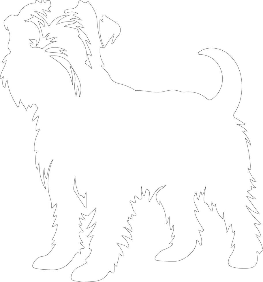 Glen of Imaal Terrier  outline silhouette vector
