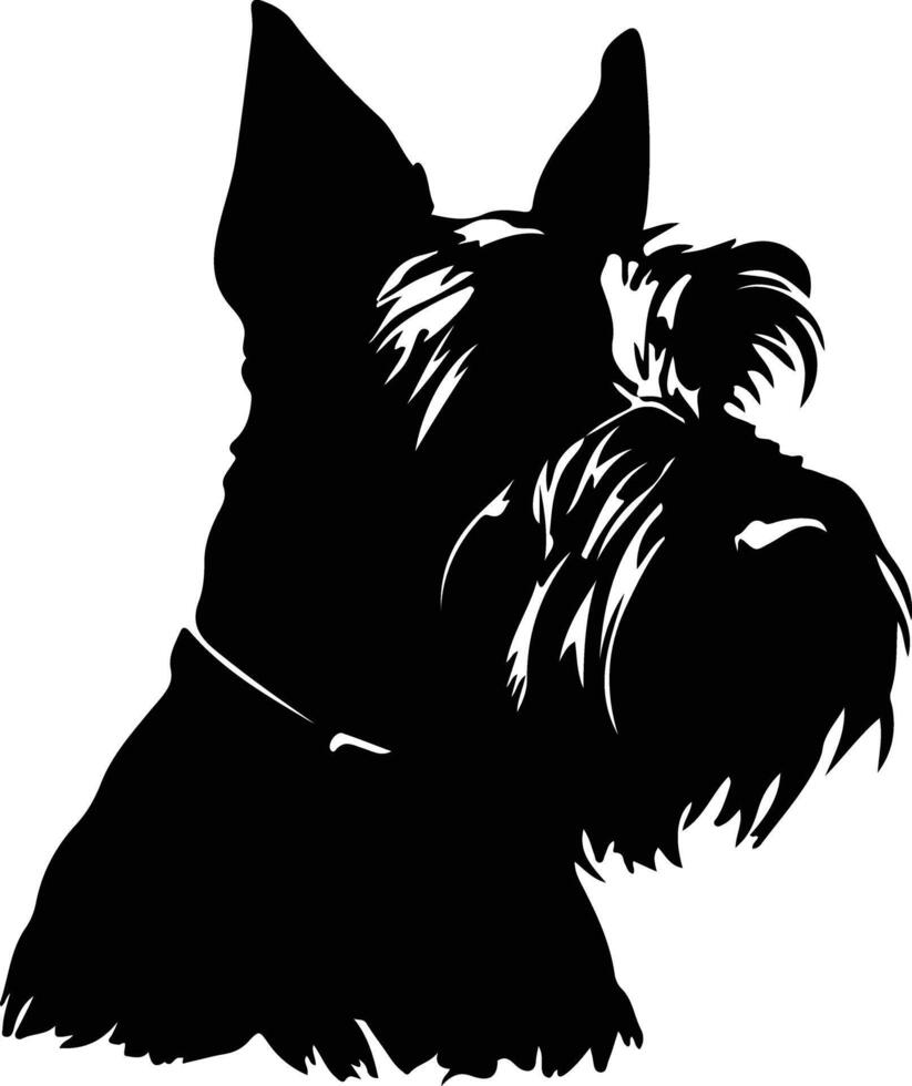 escocés terrier silueta retrato vector