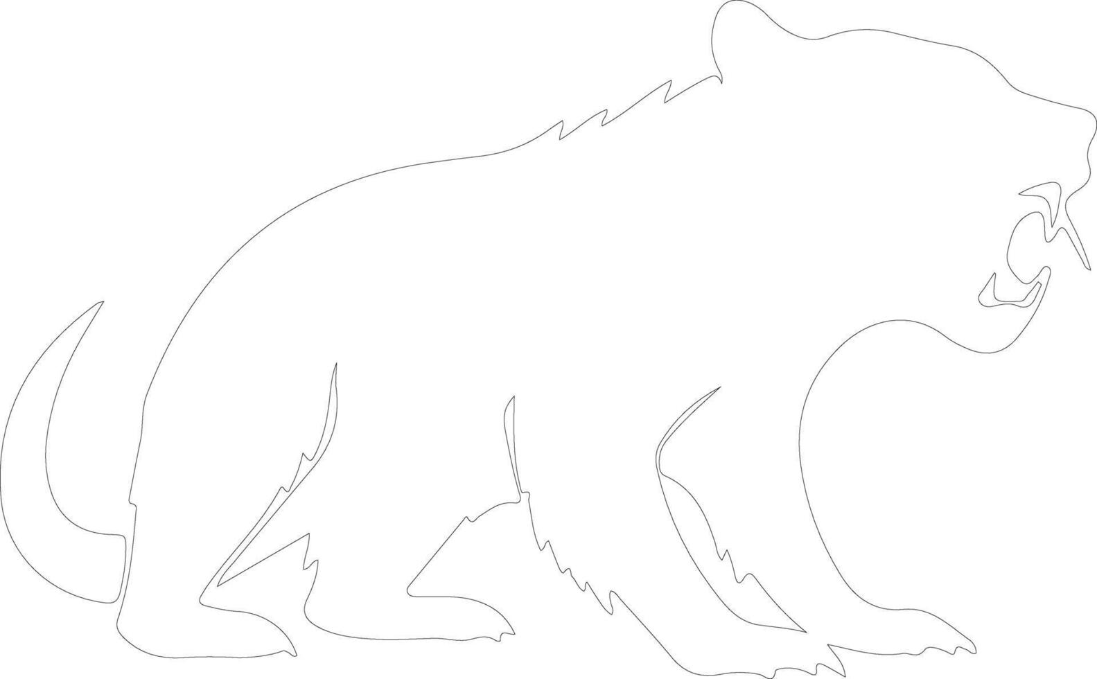 Tasmanian devil   outline silhouette vector