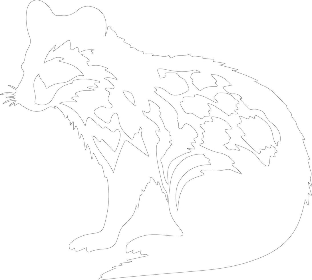 eastern quoll    outline silhouette vector