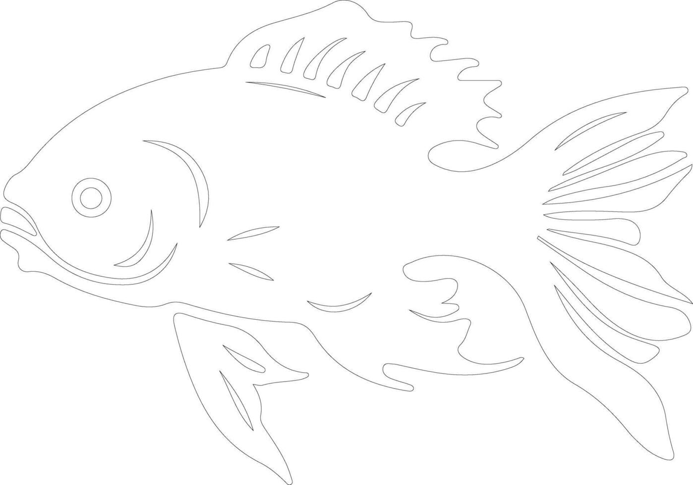 pupfish   outline silhouette vector