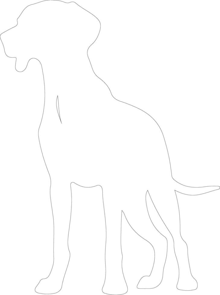 Vizsla outline silhouette vector
