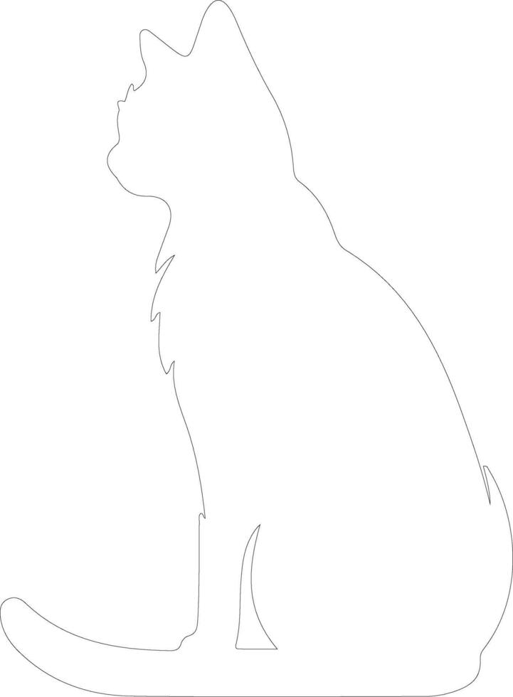Raas Cat outline silhouette vector