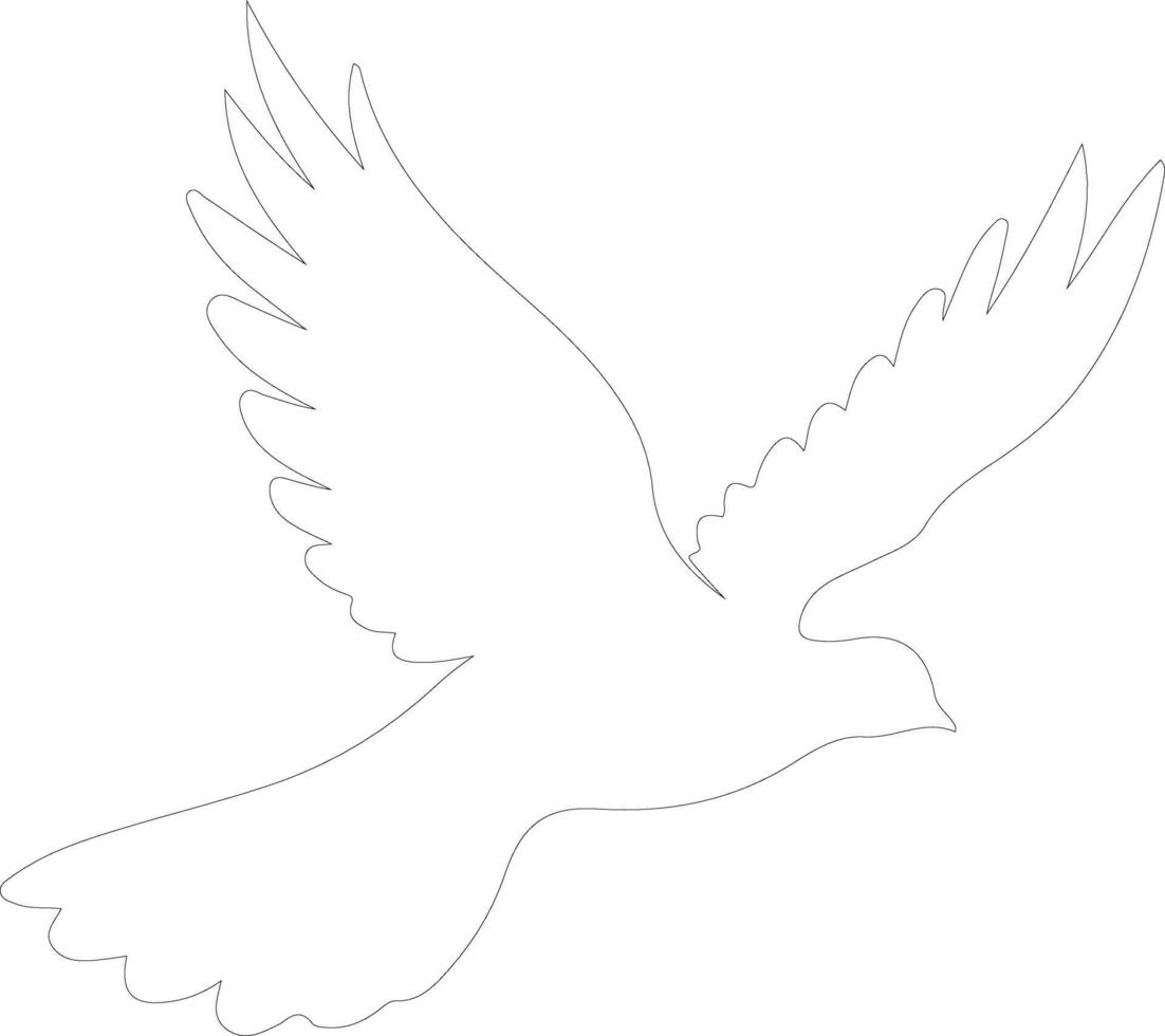 dove   outline silhouette vector