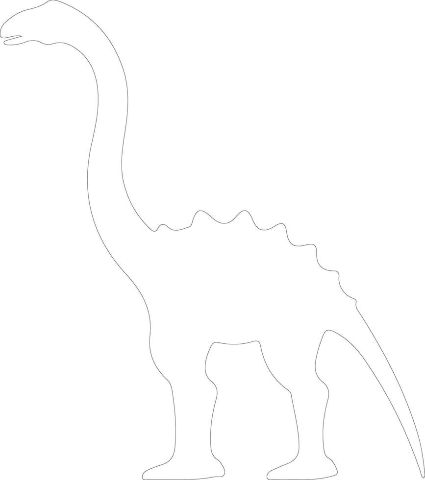 Diplodocus   outline silhouette vector