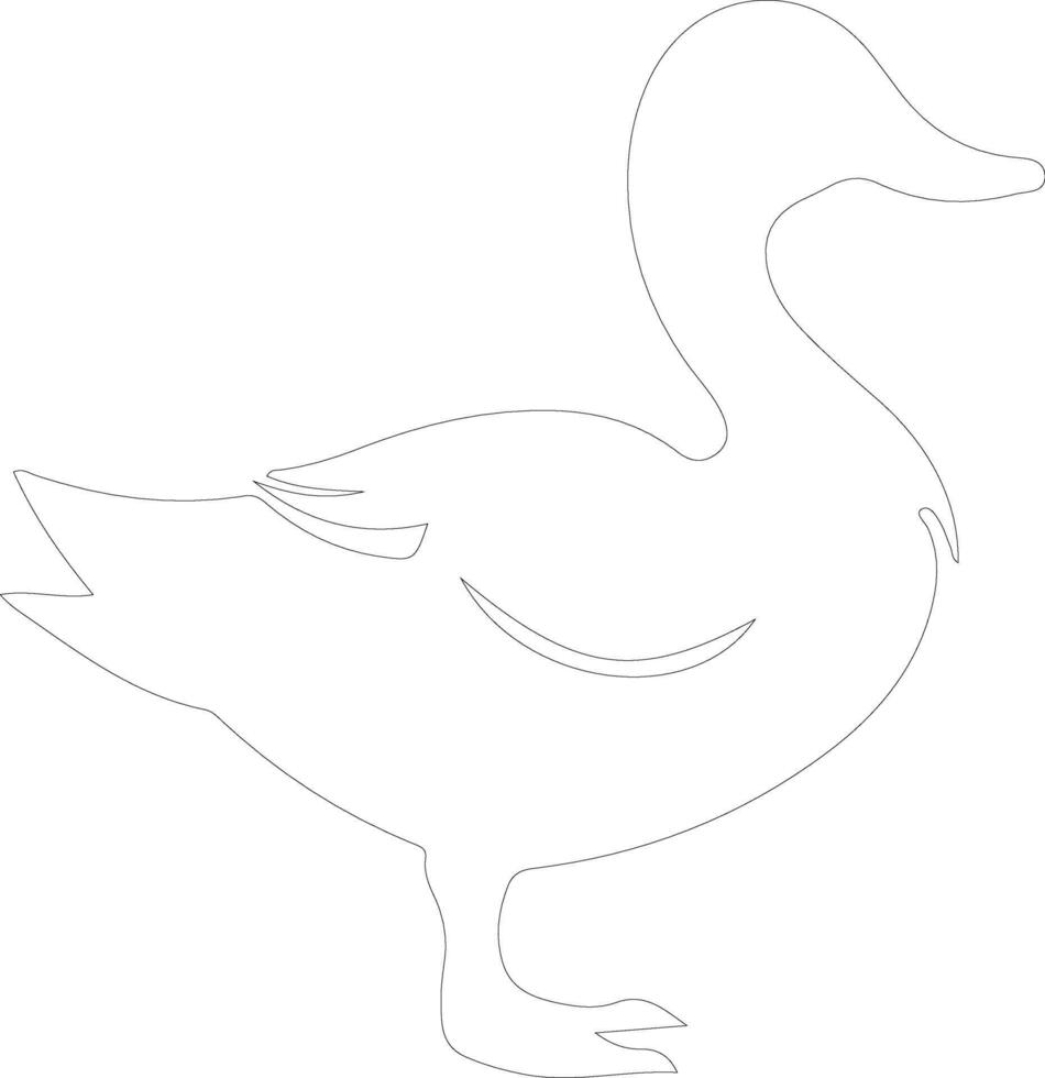 duck    outline silhouette vector
