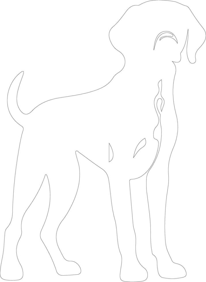 German Shorthaired Pointer  outline silhouette vector