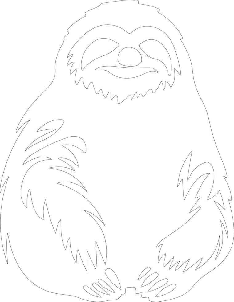 sloth   outline silhouette vector