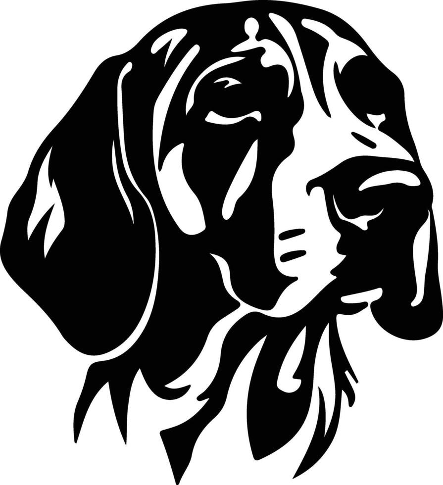 Coonhound  silhouette portrait vector