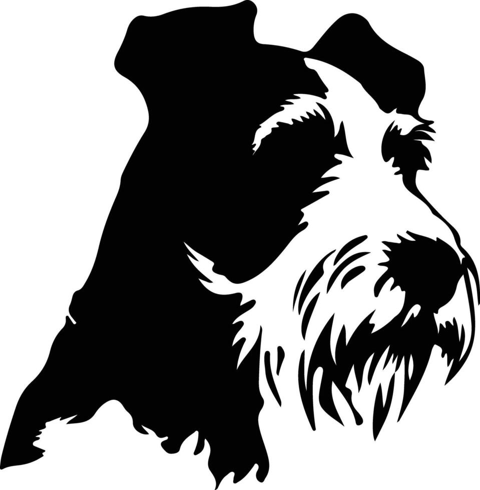 Wire Fox Terrier  silhouette portrait vector