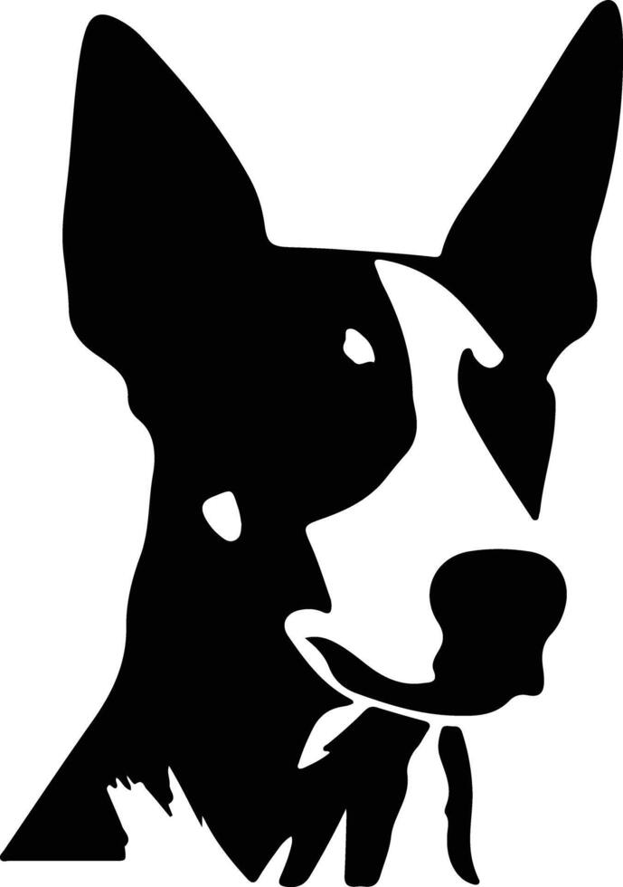 Basenji silhouette portrait vector