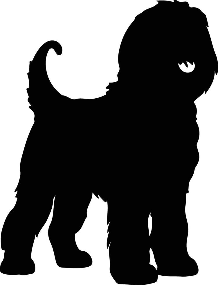 negro ruso terrier negro silueta vector