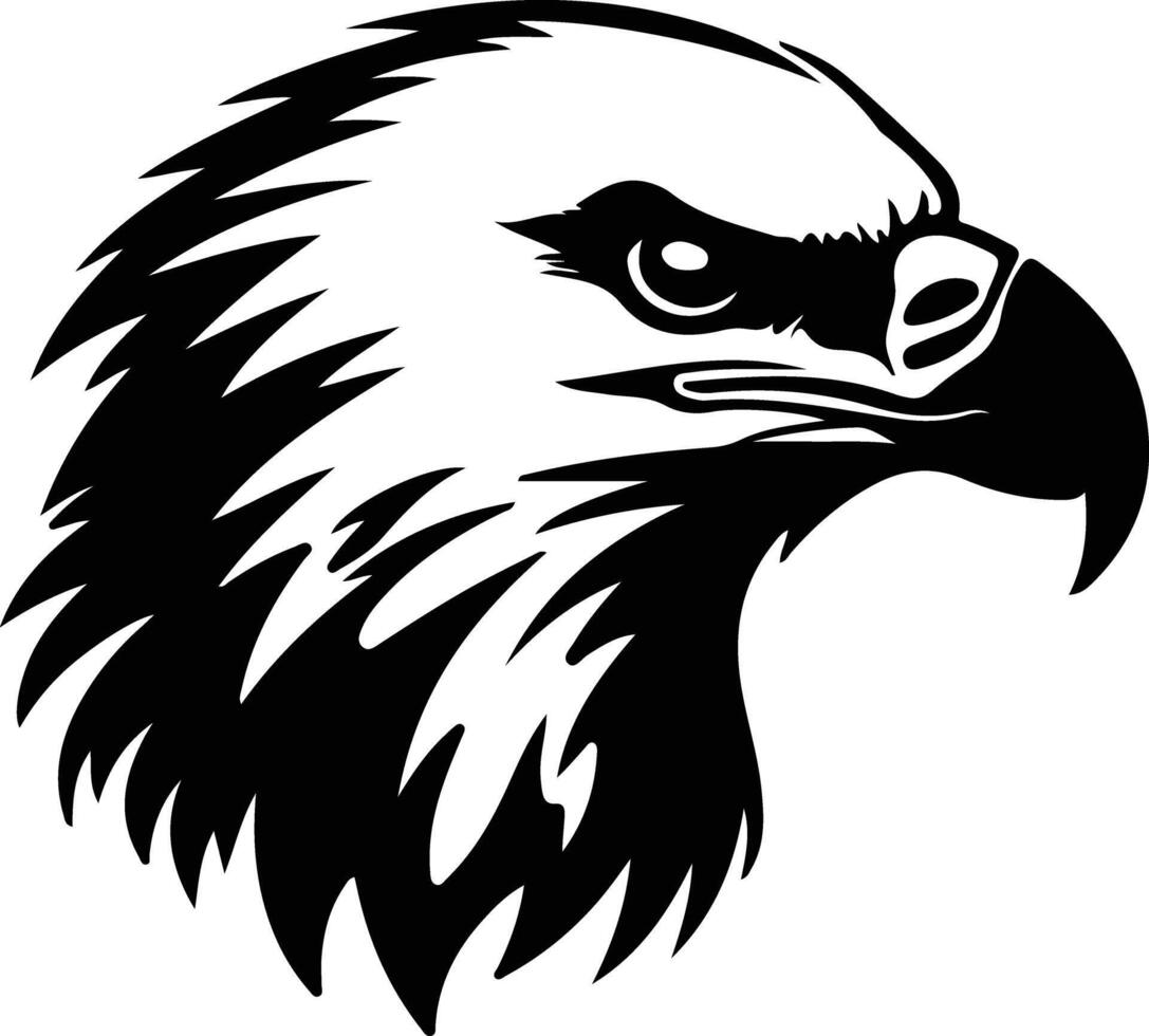calvo águila silueta retrato vector