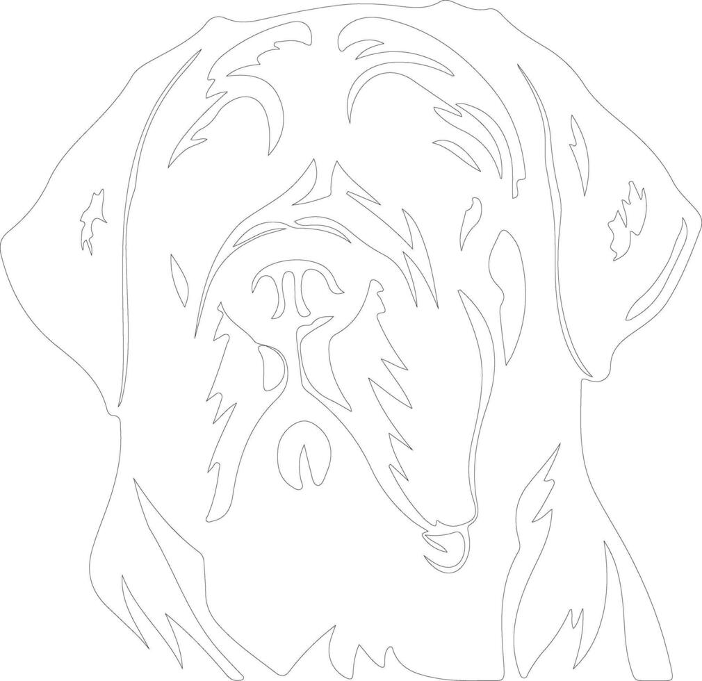 mastiff  outline silhouette vector