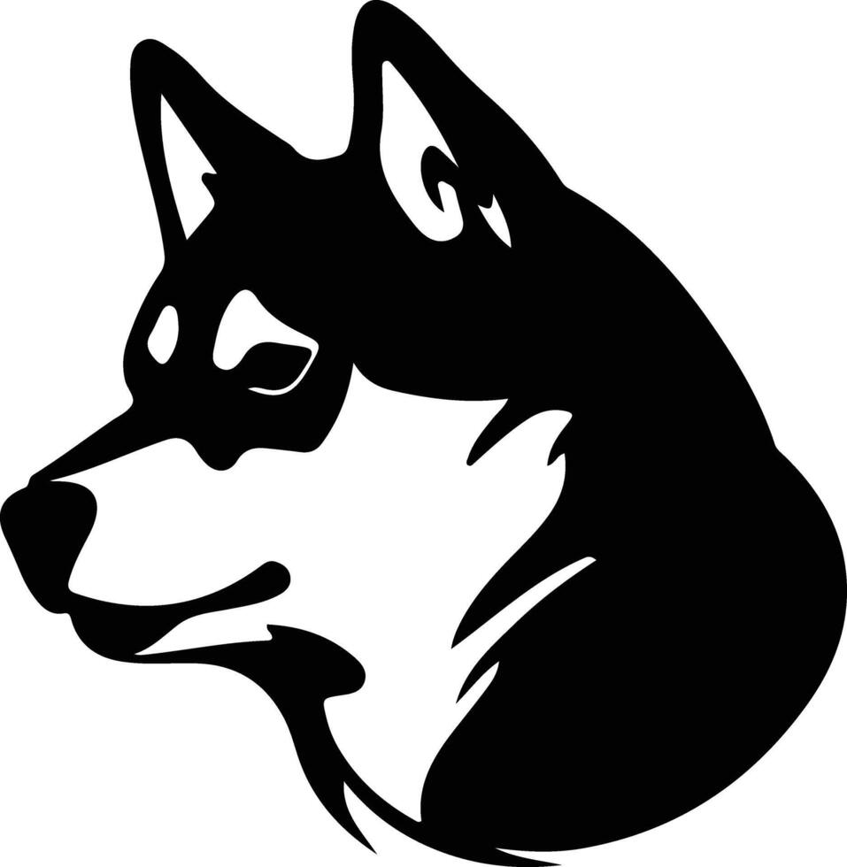 Shiba Inu  silhouette portrait vector