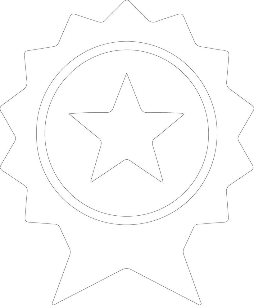 Award icon  outline silhouette vector