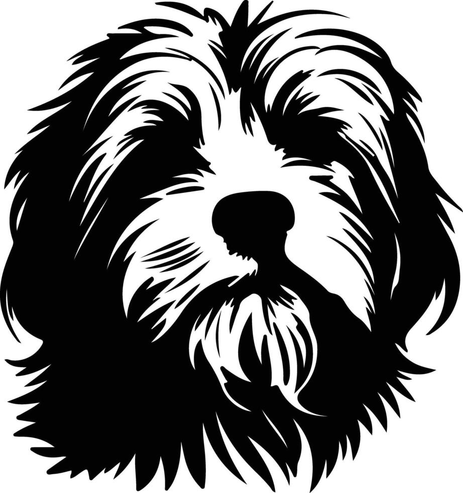 cotondetulear silueta retrato vector