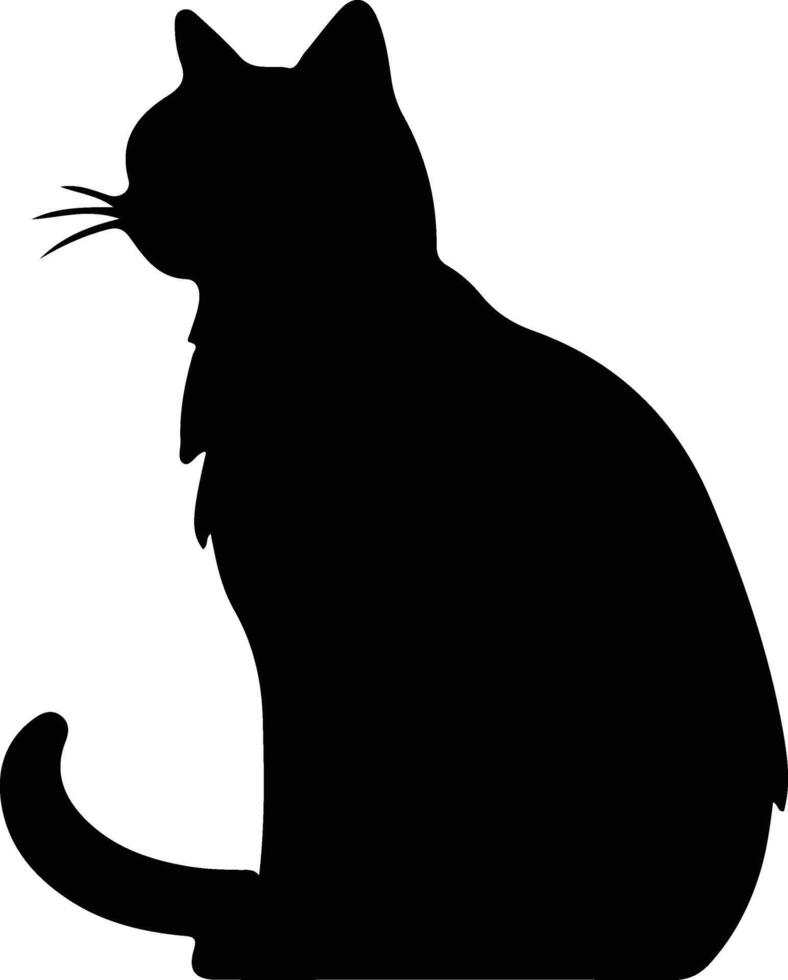 Sokoke Cat  black silhouette vector