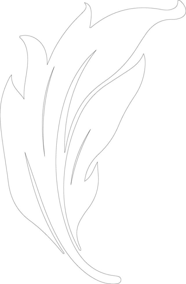 endive  outline silhouette vector