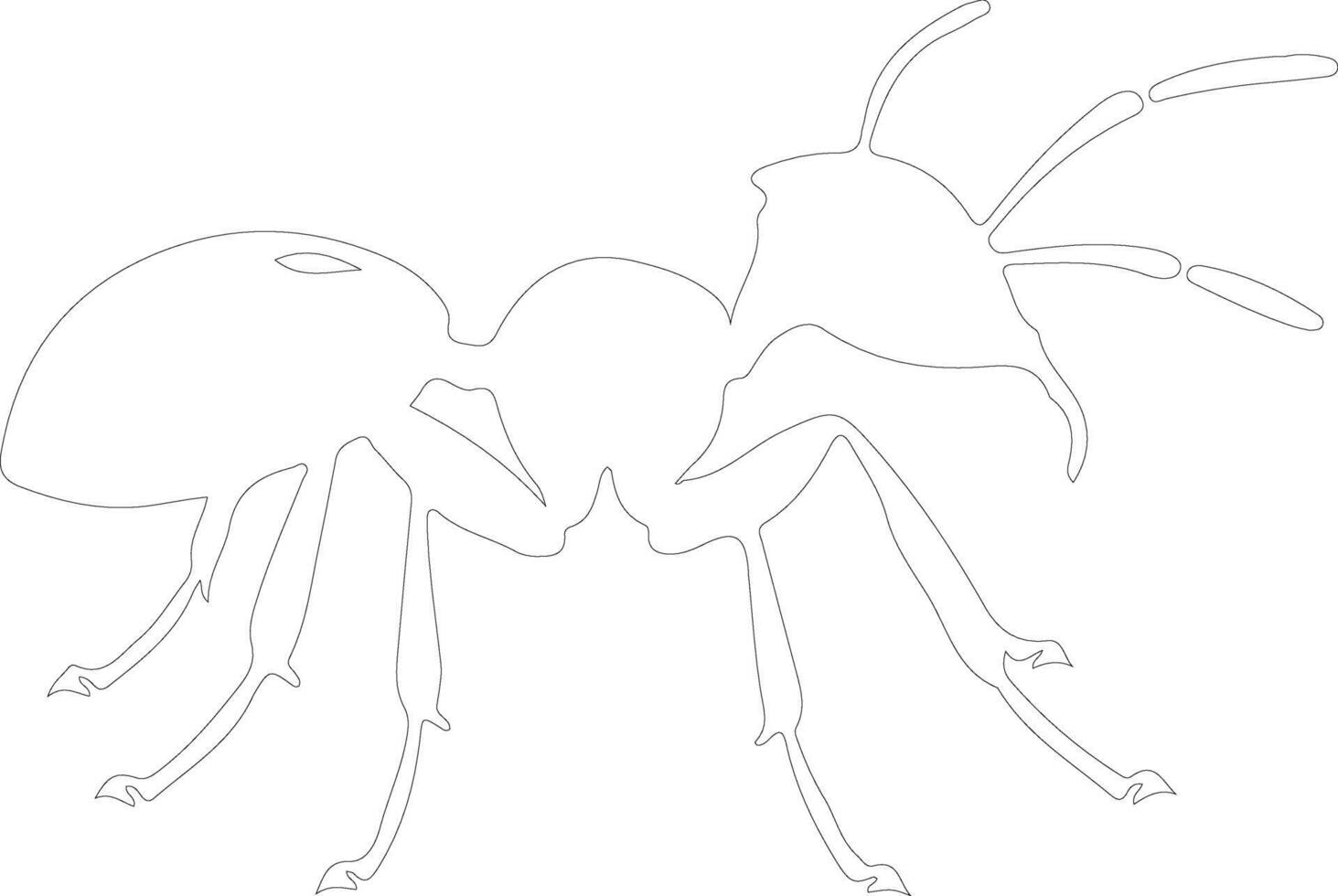 carpenterant outline silhouette vector
