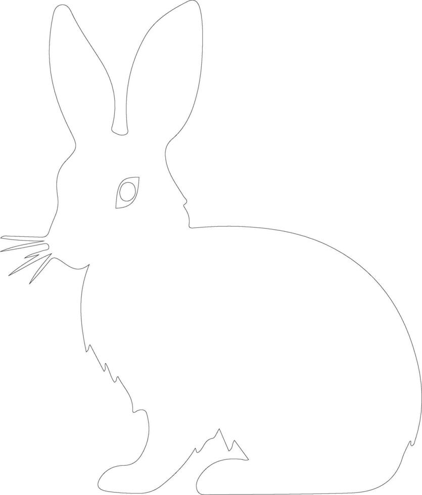 rabbit    outline silhouette vector