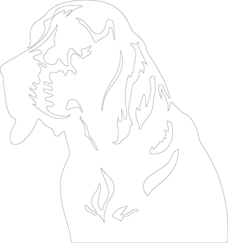 bloodhound  outline silhouette vector