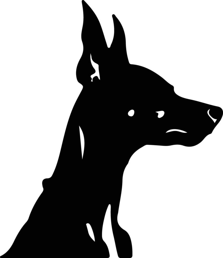 xoloitzcuintli mexicano sin pelo perro silueta retrato vector