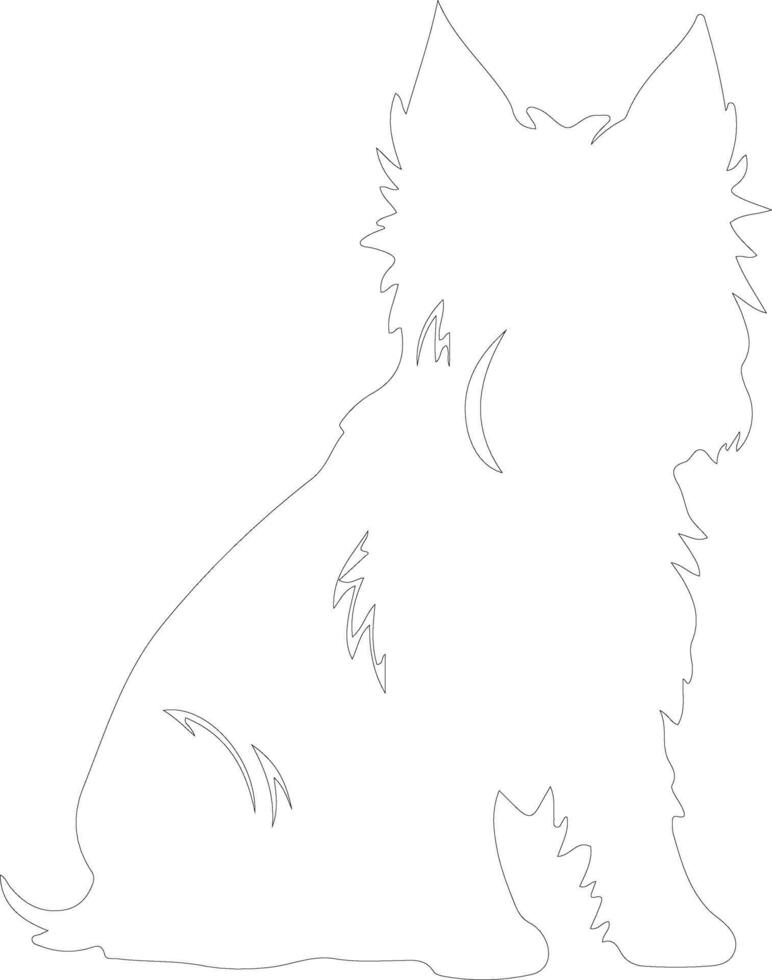 Cairn Terrier  outline silhouette vector